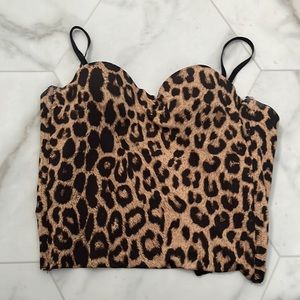 F. I. T Leopard print corset